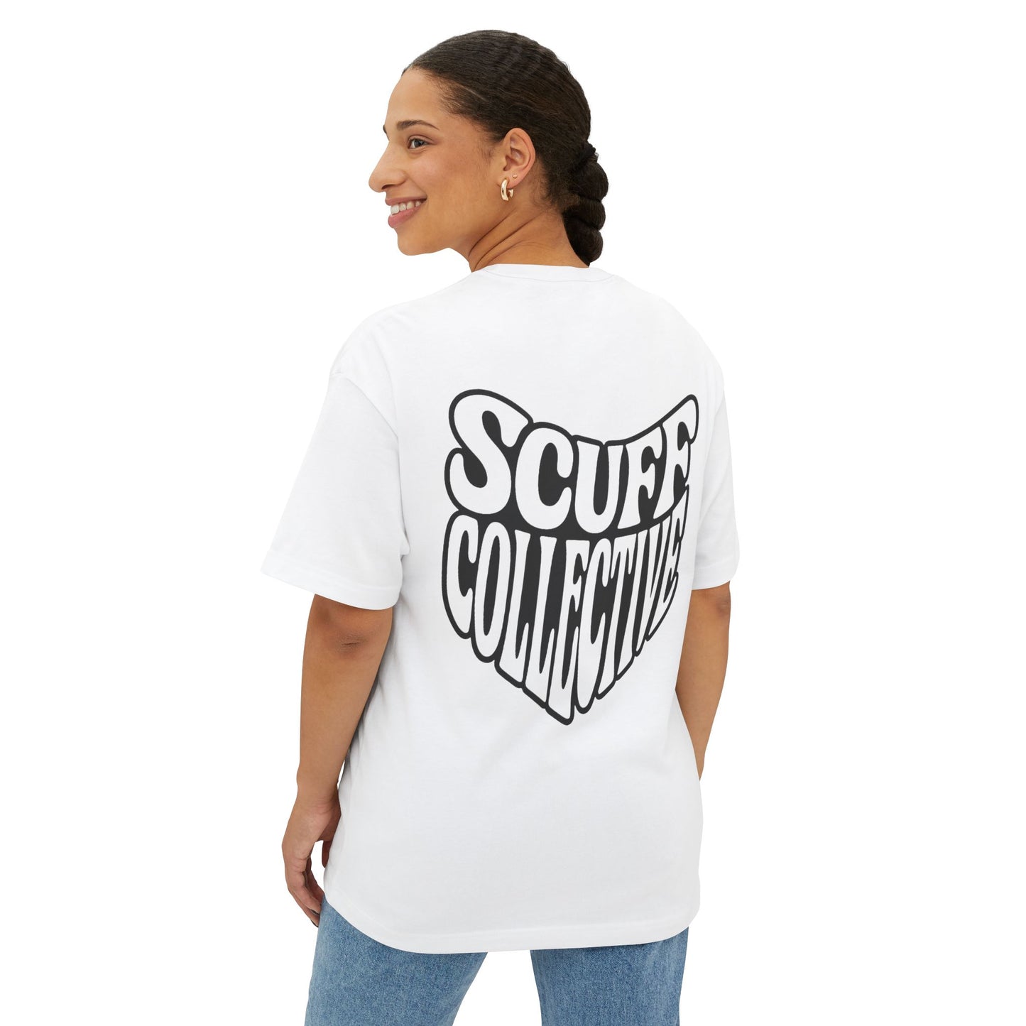 Unisex Oversized Boxy Tee - Retro Vibe, Casual Comfort, Perfect for Parties, Easygoing Style, Gift for Friends, Scuff Collective Design