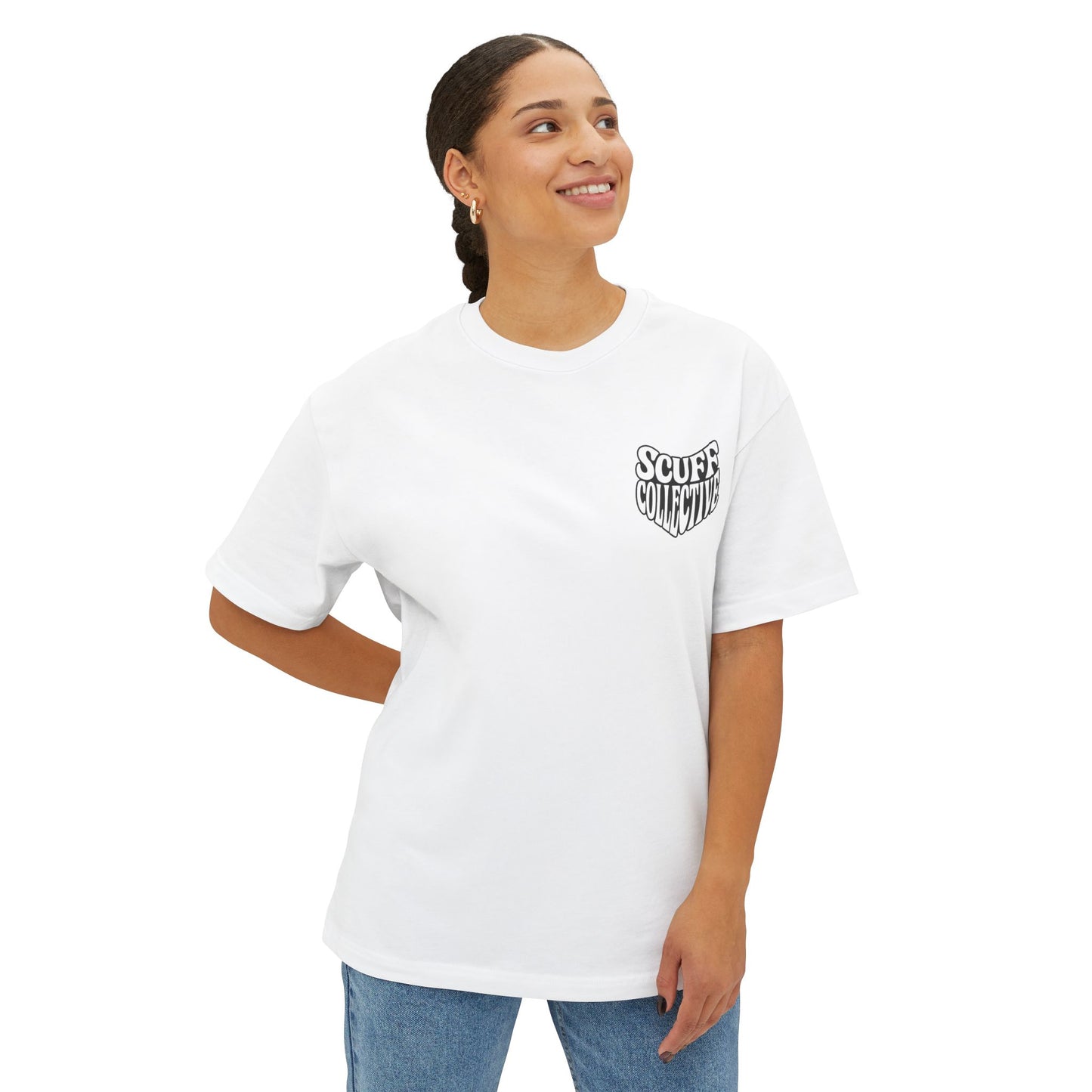 Unisex Oversized Boxy Tee - Retro Vibe, Casual Comfort, Perfect for Parties, Easygoing Style, Gift for Friends, Scuff Collective Design